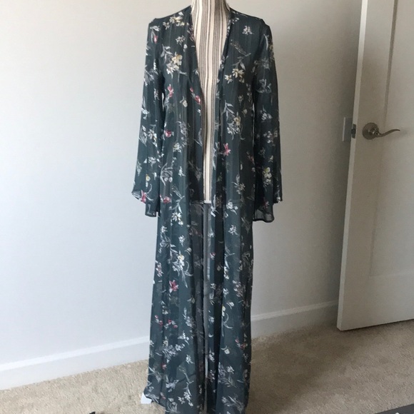 Peach Love California Tops - *Final!Clearance* Peach Love Floral Kimono Duster